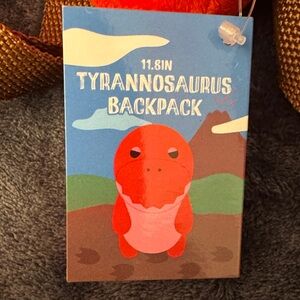 Tyrannosaurus Backpack - Red/Pink Dinosaur Graphic